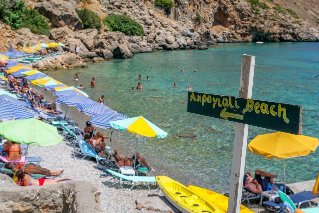 Akrogiali Beach Loutro Chania Crete - allincrete.com